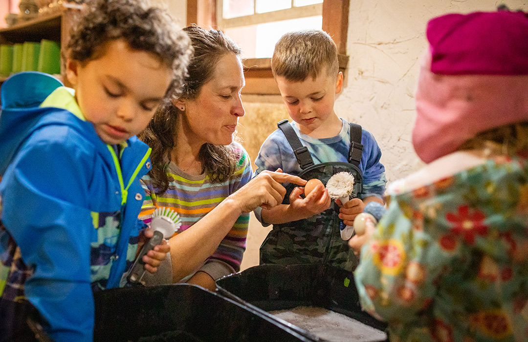 Jenny with students